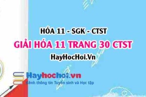 Giải Hóa 11 trang 30 Chân trời sáng tạo SGK